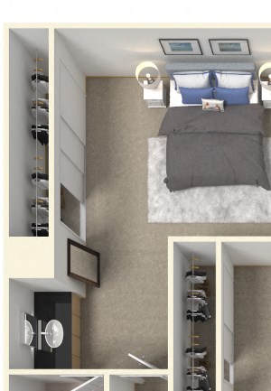 Two Bedroom B1 Floor Plan Two Bedroom B1 Floor Plan at Stoneridge Apartment Homes Upland, CA